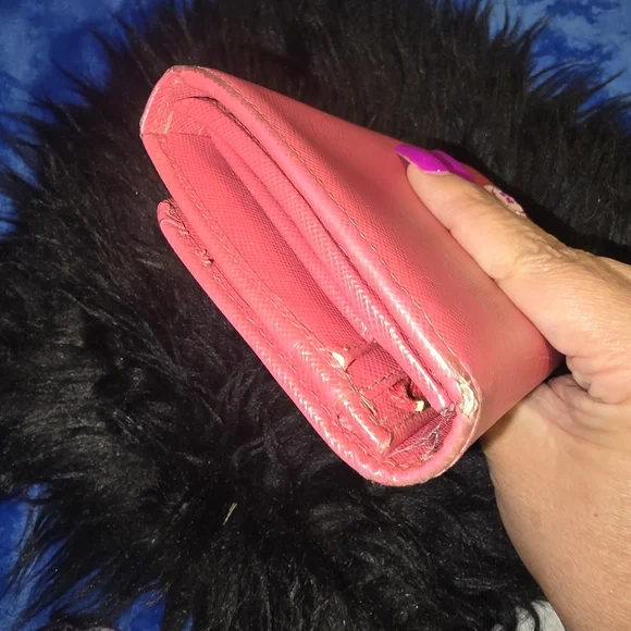 Prada Pink Saffiano Leather Wallet - Picture 8 of 9